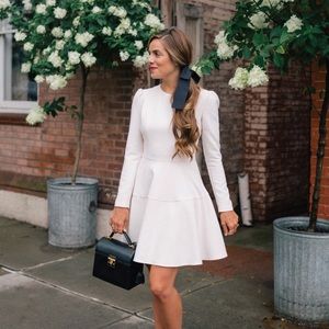 Gal Meets Glam Celeste Cream Fit and Flare Dress